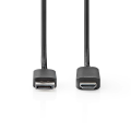 Pikkukuva 2 / 4: DisplayPort kaapeli | DisplayPort uros | HDMI™ liitin | 4K@60Hz | Niklattu | 2.00 m | Pyöreä | PVC | Musta | Muovipussi