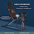 Miniatyrbillede 7 af 10: Vægtbænk Justerbar Træningsbænk Med Elastisk Reb Siddebænk 6 Niveauer Ryglænsgradientvægt Op Til 150 Kg 145 X 49 X 57-127 Cm