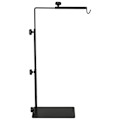 Miniatyrbillede 10 af 10: Reptil Lamp Stand Justerbar Varme Lamp Holder Base 4 Wire Slots Stål Sort