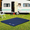 Miniatyrbillede 2 af 10: Luftmadras Oppustelig Luftseng, Campingmadras, Liggeunderlag, Pvc & Polyester Pongee, Marineblå, 195X138X10Cm