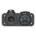 Miniatyrbild 5 av 6: Inbyggt kit: 12V uttag + USB snabbladdare typ A + C 2-vägs 3A
