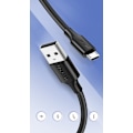 Miniatyrbild 4 av 9: USB - mikro USB-kabel 2A 1m svart