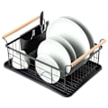 Miniatyrbild 10 av 11: Elegant svart diskställ med droppbricka och plats för allt