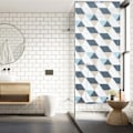 Miniatyrbillede 3 af 9: Rullegardin til brusebad med geometrisk design