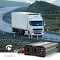 Miniatyrbild 2 av 9: Växelriktare med modifierad sinusvåg | Inspänning: 24 V DC | Enhetens utgångsanslutning: Type F (CEE 7/3) / USB-A | 230 V AC 50 Hz | 1000 W | Toppeffe