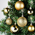 Miniatyrbillede 2 af 6: Sprængsikre julekugler guld 4/6 cm 100 stk.