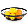 Miniatyrbillede 1 af 7: Frugtkurv metal sort MISTY 28 cm