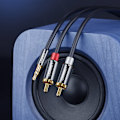 Miniatyrbillede 7 af 9: Kabel lydkabel 3,5 mm mini jack - 2RCA 2m sort