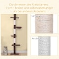 Miniatyrbild 9 av 10: Skrapstolpe I Tak Högt Brunt Höjdjusterbart Kattträd Med Sisalkolonner, För Klättring Och Repning, 40X34X230-260Cm