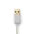 Pikkukuva 7 / 9: Lightning Kaapeli | USB 2.0 | Apple Lightning 8-Pin | USB-A Uros | 480 Mbps | Kullattu | 1.00 m | Pyöreä | Nailon / Punottu | Alumiini | Laatikko kann
