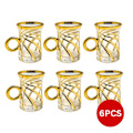Miniatyrbillede 3 af 5: Eisenbach EB-6DTC250: 6 Demitasse Espresso Kaffe Gold Accent Glas Cup