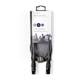 Miniatyrbillede 3 af 3: DMX adapterkabel | XLR 3-Pin Han | XLR 3-Pin Hun | Nikkelplateret | 1.50 m | Runde | PVC | Mørkegrå | Kartonhylster