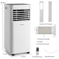 Miniatyrbild 3 av 5: 4 i 1 mobil luftkonditionering 9000 BTU kyl- och ventilations- och avfuktande luftkonditionering med svart lock 16℃-32℃