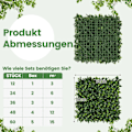Miniatyrbillede 3 af 5: Pakke med 12 kunstig hæk plantevæg 50,5 x 50,5 cm Simuleret græsplæne kunstig plantegrøn