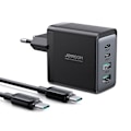Miniatyrbillede 8 af 9: GaN 67W netværksoplader 2x USB 2x USB-C + USB-C kabel 1,2m sort