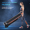 Miniatyrbillede 5 af 10: Elektrisk Løbebånd Med Lcd-Display, Foldbar Fitnessmaskine, 1-6 Km/T, Stål, Sort, 105 X 56 X 108,5 Cm