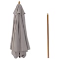 Miniatyrbillede 8 af 10: Parasolhaveparaply Med 3-Lags Solbeskyttelse, Bambus & 180/㎡ Polyester, Grå, Ø2,5 X 2,3 M