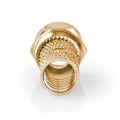 Pikkukuva 3 / 9: F-liitin | Suora | Uros | Kullattu | 75 Ohm | Kierrettävä | Kaapelin läpitulomitta: 5.5 mm | Kupari | Metalli | 2 kpl | Ikkunallinen laatikko