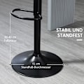 Miniatyrbillede 8 af 10: Barstole Højdejusterbare Sæt Med 2 Drejestole Barstole 360° Drejelige Med Ryglæn Imiteret Læder 48,5X55,5X90-110 M