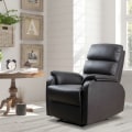 Miniatyrbillede 2 af 10: Afslapningsstol, Tv-Stol, Sofastol, Hvilestol, Vinkelskrivebord Med Cpu-Stativ, Justerbar, Ergonomisk, Imiteret Læder, Brun, 75 X 92 X 99 Cm