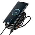 Miniatyrbillede 2 af 9: Powerbank med hurtigopladning 10000mAh 22,5W QC-PD-SCP-FCP USB-C kabel sort