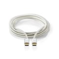 Miniatyrbillede 2 af 5: USB-kabel | USB 3.2 Gen 2 | USB-C™ Han | USB-C™ Han | 100 W | 4K@60Hz | 10 Gbps | Guldplateret | 1.00 m | Runde | Flettet / Nylon | Aluminium | Cover
