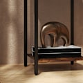 Miniatyrbillede 9 af 10: Sidebord, sofabord i industrielt design, sofabord med stålstel, til stue, soveværelse, 40 x 40 x 68 cm, rustik brun