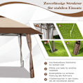 Pikkukuva 2 / 5: 4m x 4m Patio Gazebo Canopy Teltta pyörillä beige