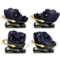 Miniatyrbillede 3 af 9: Nukido Aero Line Autostol Sort/Navy Blå 0-36kg ISOFIX