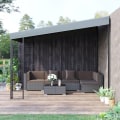 Miniatyrbillede 3 af 10: Pergola 4 X 3 M Havepavillon Gazebo Baldakin Telt Metal Polyester Grå