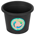 Miniatyrbillede 5 af 9: Havekrukke i plast, sort, rund, 14,5 cm, 3 stk.