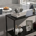 Miniatyrbillede 9 af 10: Konsolbord Med 2 Niveauer, Gangbord, Sidebord Af Stål, Med Spidsbeskyttelse, 90X30X75 Cm