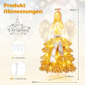 Miniatyrbillede 3 af 5: Kunstigt juletræ med englefigur juledekoration med varmhvide LED-lys