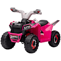 Miniatyrbillede 1 af 10: Elektrisk Børne-Quad, Mini-El-Quad Med Frem- Og Bakfunktion, 6 V Elbil Til Børn 1,5-3 År, 2,5 Km/T, Pink