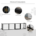 Miniatyrbild 8 av 10: Dörr Säkerhet Grind Barriär För Hundar Skyddsport Hund Gate Säkerhetsdörr Dubbelriktad Vikbar Furu Metall Svart 432X36X70Cm