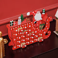 Miniatyrbillede 8 af 10: Adventskalender til fyldning af 24 skufferum Julekalender Adventskalenderkasse Julepynt DIY MDF-plade rød 22,5 x 8 x 36 cm