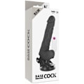 Miniatyrbillede 6 af 7: Basecock - Realistisk Vibrator Fjernbetjening Sort Med testikler 19,5 Cm -O- 4 Cm