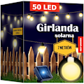 Miniatyrbild 1 av 9: Solar Garden String Lights, 50 LED varmvita, 7m