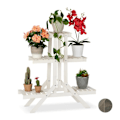 Miniatyrbillede 1 af 7: Blomstertrappe i træ med 3 trin