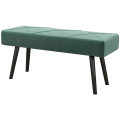 Miniatyrbillede 1 af 10: Polstret Bænk I Fløjlslook, Sengebænk, Gangbænk Med X-Mønster, Op Til 120 Kg, Til Soveværelse, 100X36X45 Cm, Grøn