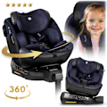Miniatyrbillede 7 af 9: Nukido Aero Line Autostol Sort/Navy Blå 0-36kg ISOFIX