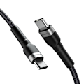 Miniatyrbillede 2 af 8: Flettet kabel USB-C - USB-C PD 65W 2m sort