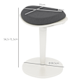 Miniatyrbillede 4 af 10: Pendelskammel, ergonomisk kontorstol, højdejusterbar arbejdsskammel, drejestol til kontor, mesh, grå