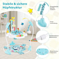 Miniatyrbillede 3 af 5: Baby Sky Jumperoo med justerbare højder & legetøj & spilleboks rollator lyseblå