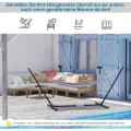 Miniatyrbild 7 av 9: Hammock Frame Justerbar Hängmatta Stativ För Trädgård & Strand, Metall, Upp Till 120Kg, (308-380)X108X120Cm