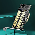 Pikkukuva 2 / 9: Laajennuskortti PCIe 3.0 x4 -sovitin, lisäksi kaksi SSD-paikkaa M.2 M-Key ja M.2 B-Key