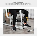 Miniatyrbild 4 av 10: Träningsstation för hemmet, totalt 45 kg, med pressarm, benframkallare, rullkuddar, PU-syntetläder, 150 x 110 x 210 cm, vit
