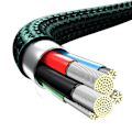 Miniatyrbild 8 av 9: Rapid 3in1-kabel USB-C - USB-C / Lightning / micro USB 20 W 1,5 m grön