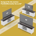 Miniatyrbillede 5 af 5: TV-stander med 2 døre & 2 skabe og åbne hylder TV-stander til TV op til 65" mørkegrå