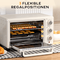 Pikkukuva 6 / 10: Miniuuni 21L pizzauuni miniuuni leivinpelti grilli ritilä murupelti 1400W pöytäuuni 1h ajastin 100-230°C metallikerma